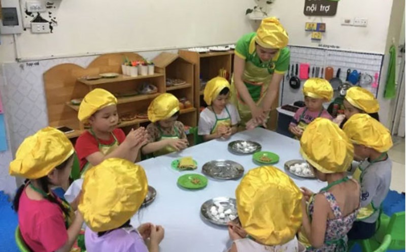 Một cơ sở giáo dục mầm non ở quận Cầu Giấy, Hà Nội.