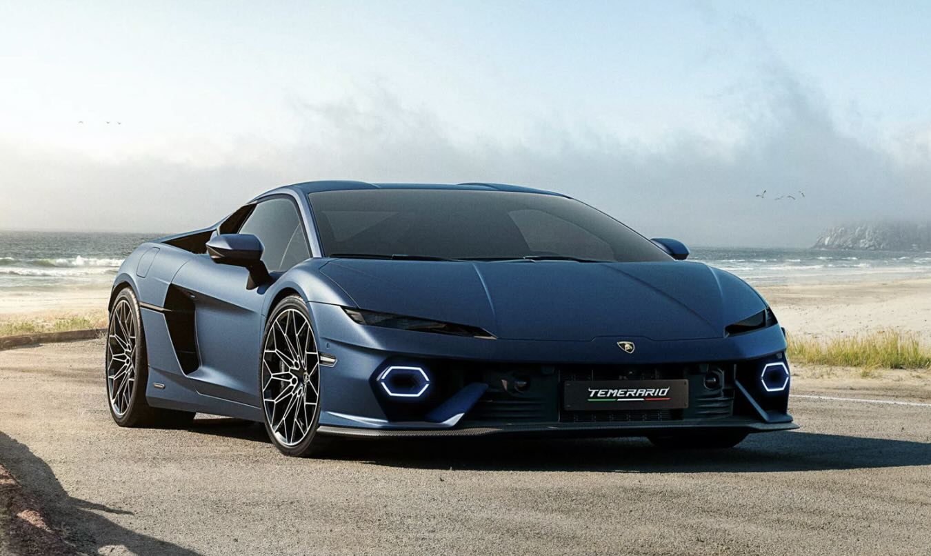 The front of the car is designed with two Y-shaped LED daytime running lights replaced by hexagonal shapes and placed separately on the front bumper. PHOTO: Lamborghini