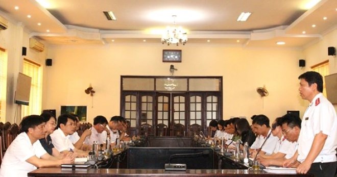 Sau khoảng 20 ngày làm việc nghiêm túc, khẩn trương, đoàn thanh tra theo quyết định của UBND tỉnh Thái Bình về việc thanh tra kỳ thi vào lớp 10 ở Thái Bình bước đầu đã đưa ra kết luận. Ảnh: Nam Hồng