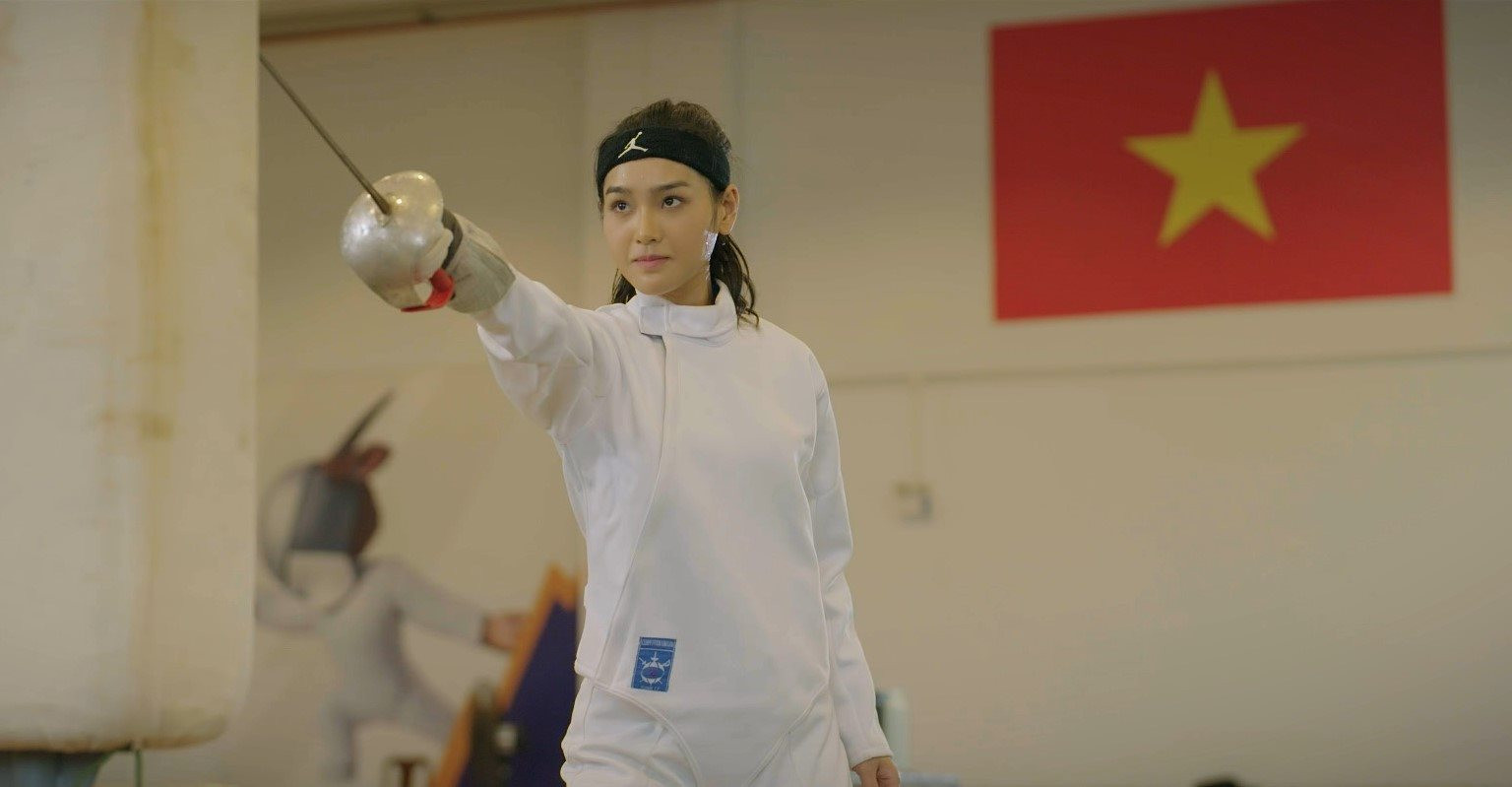 Cu Thi Tra in the image of a fencing athlete. Photo: Manufacturer