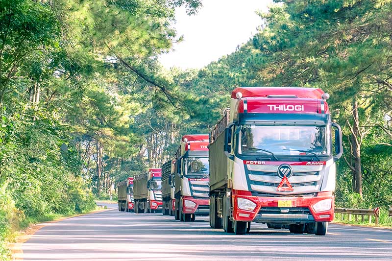 THILOGI has more than 500 specialized vehicles to transport a variety of goods. Photo: Thanh Thao