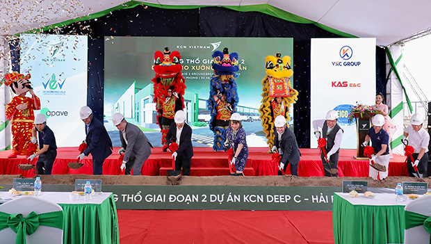 Construction of the project "Deep C Industrial Park-Hai Phong" phase 2 begins. Photo: Mai Chi