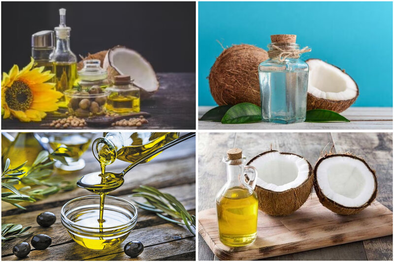 Dầu ô liu hay dầu dừa tốt hơn khi dùng để giảm cân. Đồ hoạ: Ngọc Thuỳ.