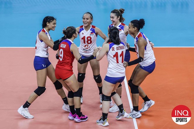 The Philippine women's volleyball team is determined to win points in their opening match. Photo: INQ Sport