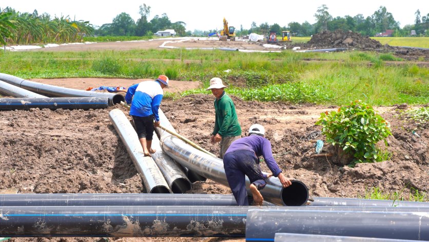 Ông Đặng Hoàng Vĩnh thông tin thêm, mỏ cát ở Bình Phước Xuân (huyện Chợ Mới, tỉnh An Giang) có tổng trữ lượng 3,285 triệu m3 (khối lượng đủ điều kiện sử dụng cho dự án khoảng 2,3 – 2,4 triệu m3) và mong muốn tháng 9 hoặc tháng 10 tới sẽ có cát ở tỉnh Tiền Giang.