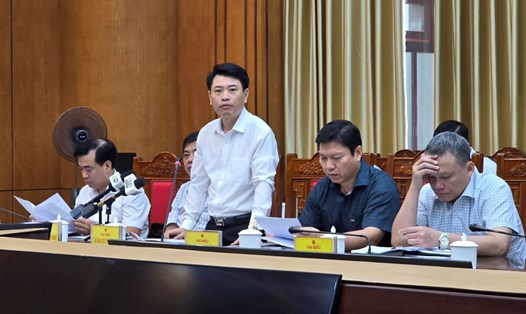 Ông Đặng Xuân Phong - Phó Giám đốc Sở Giáo dục và Đào tạo Thái Bình phát biểu tại buổi họp báo. Ảnh: Trung Du
