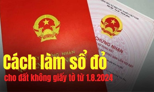 Luật Đất đai 2024 đã mở rộng mốc thời gian sử dụng đất không có giấy tờ được cấp Sổ đỏ kéo dài thêm 10 năm (từ 1.7.2004 thành 1.7.2014). Đồ hoạ: Trà My