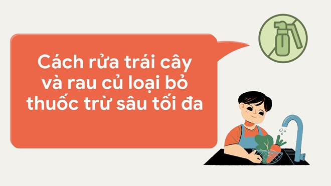 Cách rửa trái cây và rau củ loại bỏ thuốc trừ sâu tối đa