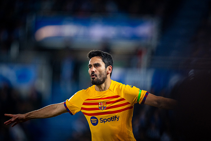 Ilkay Gundogan is on his way out of Camp Nou. Photo: FC Barcelona