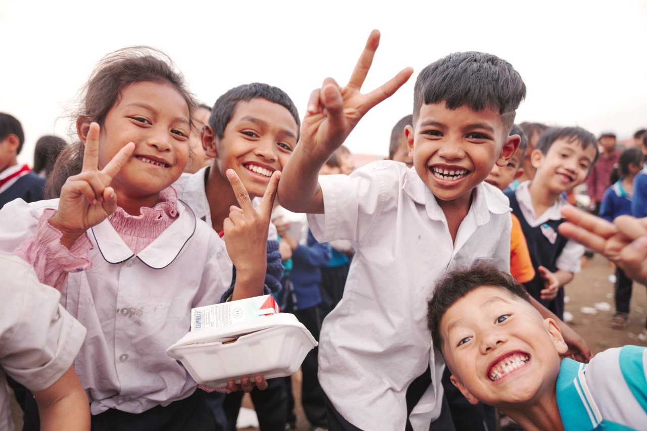 The smile of children when they receive it. Photo: NVCC