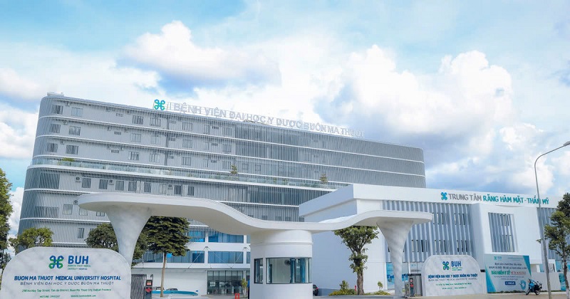 Bệnh viện Đại học Y dược Buôn Ma Thuột, Đắk Lắk - nơi bệnh nhân N.T.Â tử vong. Ảnh: Bảo Trung

