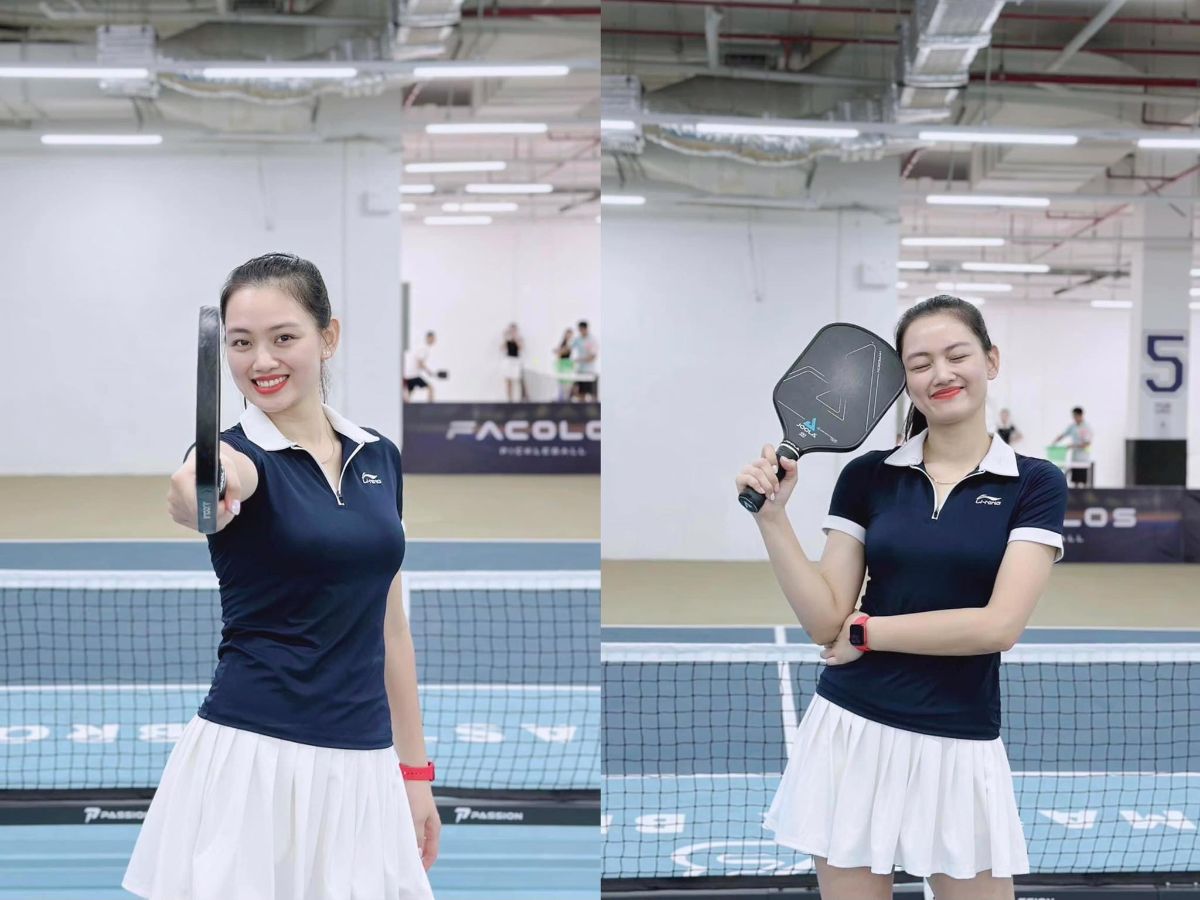 Thu Hoài thấy pickleball là bộ môn dễ chơi và dễ tiếp cận. Ảnh: Nhân vật cung cấp