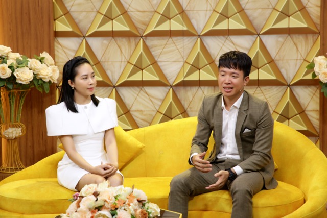 Vợ chồng nhạc sĩ Yan Nguyễn tại "Thuận vợ thuận chồng". Ảnh: NSX.