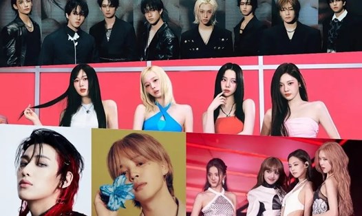 aespa, Jimin BTS, Blackpink cạnh tranh trên BXH Circle. Ảnh: AllKPop.