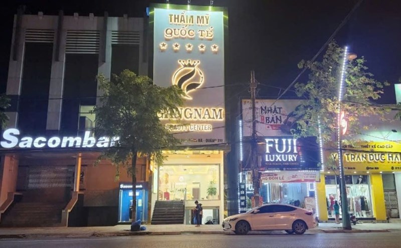 Cơ sở thẩm mỹ Quốc tế Gang Nam tại Quảng Trị bị xử phạt. Ảnh: H.Nguyên
