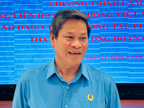 Ông Huỳnh Thanh Xuân - Phó Chủ tịch Tổng Liên đoàn Lao động Việt Nam -làm việc với Tỉnh ủy Phú Yên về công tác phát triển đoàn viên, thành lập CĐCS năm 2024. Ảnh: Phương Uyên