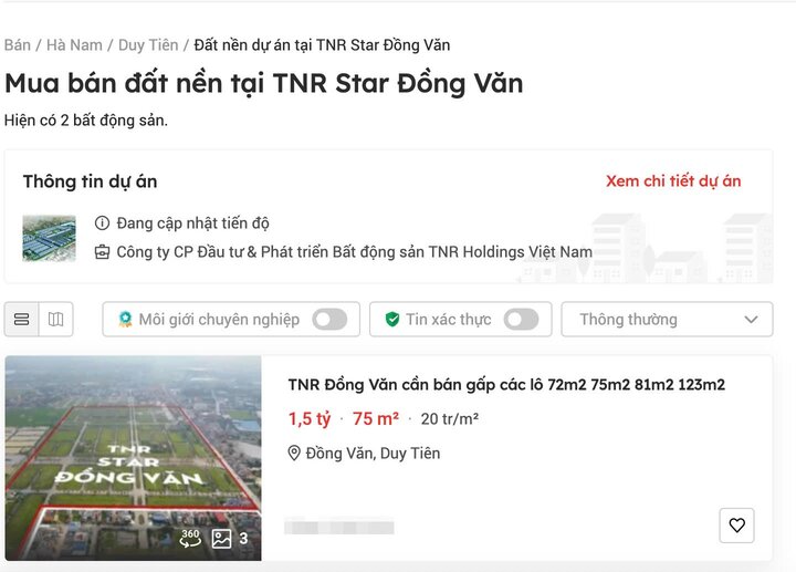 Quảng cáo bán dự án trên một số website. Ảnh: Nhóm PV.  Quảng cáo bán dự án trên một số website. Ảnh: Nhóm PV.  