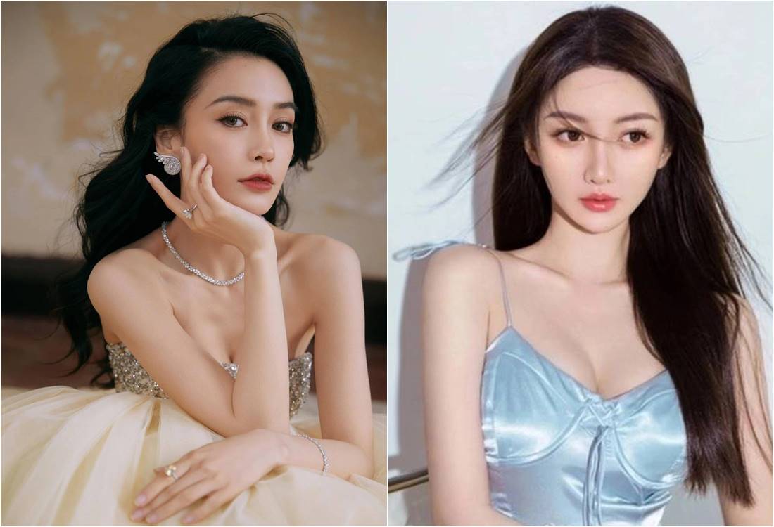 Cộng đồng mạng so sánh nhan sắc của Angelababy và Hiệp Kha. Ảnh: Weibo