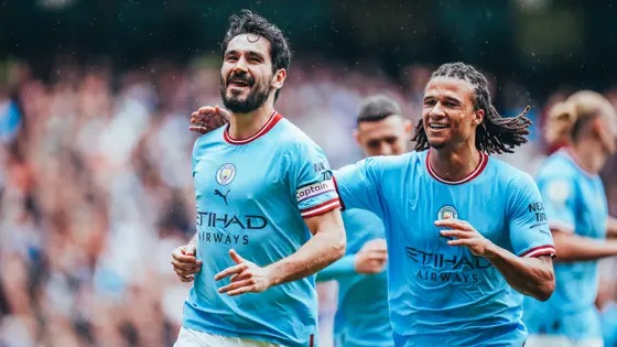 Gundogan là đội trưởng trong mùa giải Man City giành cú ăn ba vĩ đại mùa 2022-2023. Ảnh: MCFC