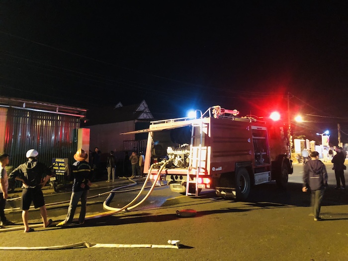 Cháy lớn ở Lâm Đồng. Ảnh: Bảo Trung