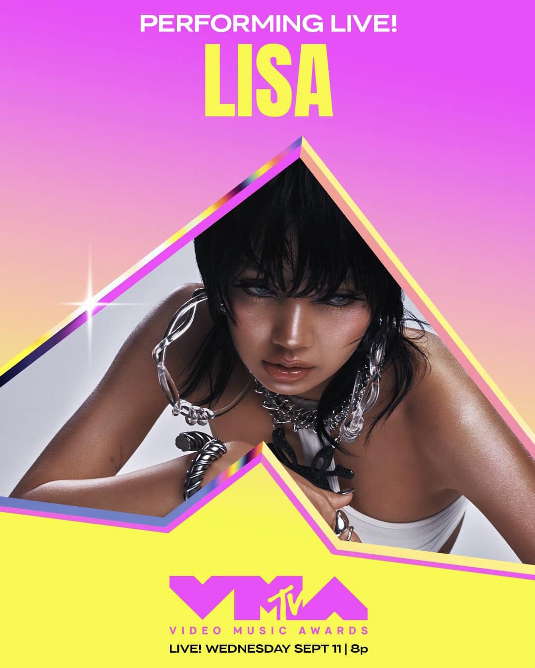 Lisa was officially announced as one of the artists performing at the 2024 MTV VMAs. Photo: Twitter