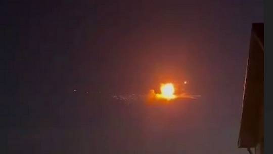 Nga bắn hạ UAV Ukraina trên bầu trời Mátxcơva. Ảnh cắt từ video