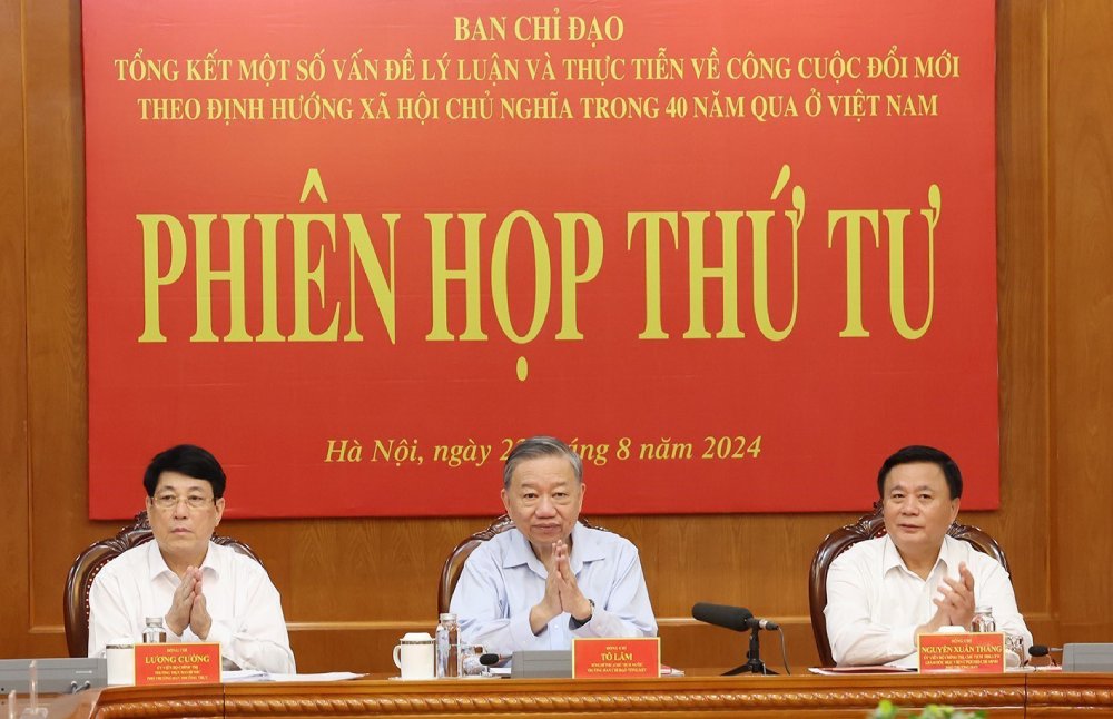 Tổng Bí thư, Chủ tịch nước Tô Lâm chủ trì phiên họp. Ảnh: Trí Dũng/TTXVN
