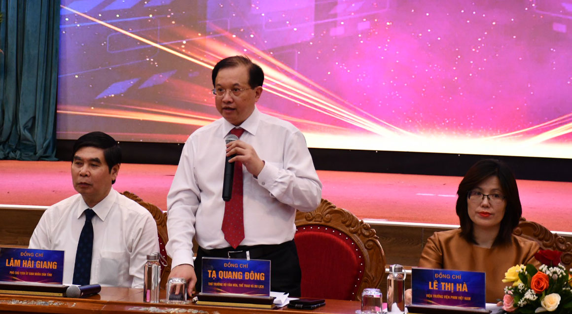 Deputy Minister Ta Quang Dong: "Exploiting the strengths of cultural and sports forms for tourism development is the right direction." Photo: Xuan Nhan.