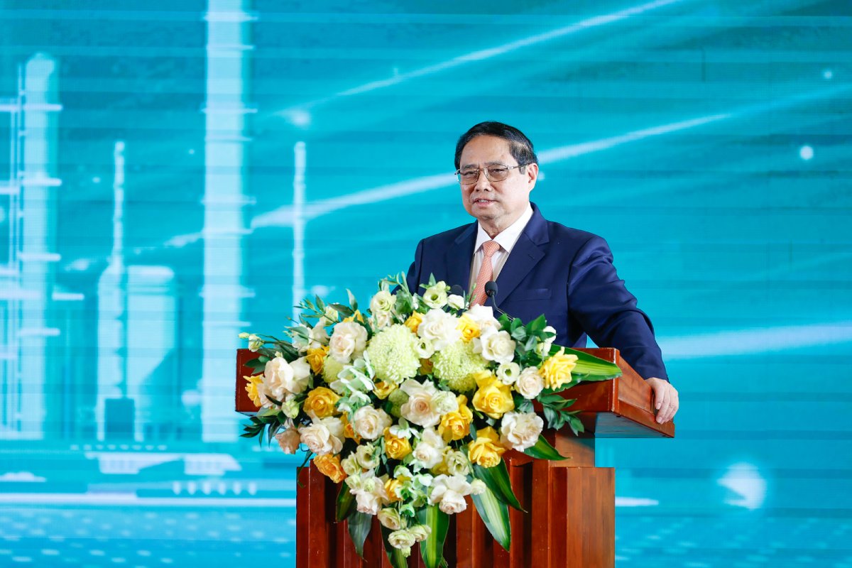 Thủ tướng Chính phủ Phạm Minh Chính phát biểu tại lễ kỷ niệm. Ảnh: Nhật Bắc