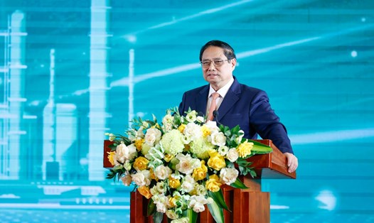 Thủ tướng Chính phủ Phạm Minh Chính phát biểu tại lễ kỷ niệm. Ảnh: Nhật Bắc