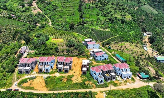 Khu vực xây dựng công trình sai phạm tại xã Lộc Thành. Ảnh: Nguyễn Quân