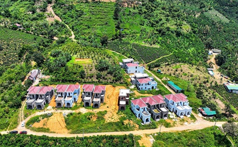 Khu vực xây dựng công trình sai phạm tại xã Lộc Thành. Ảnh: Nguyễn Quân