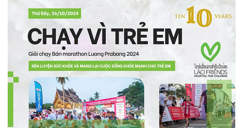 Khám phá Luang Prabang và giúp đỡ trẻ em gặp khó khăn bằng cách tham gia sự kiện Bán Marathon Luang Prabang 2024: Chạy vì Trẻ em lần thứ 10. Ảnh: BTC