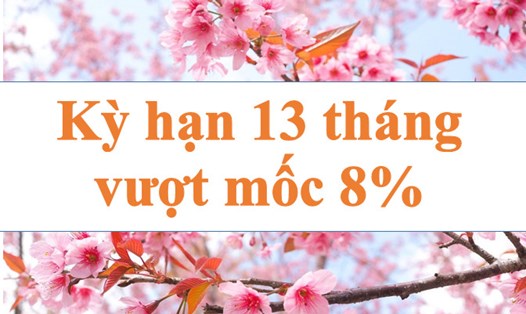 Lãi suất kỳ hạn 13 tháng vượt mốc 8%. Ảnh minh họa: Hà Vy