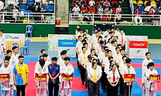 Giải karate năng khiếu trẻ TPHCM 2024. Ảnh: Liên đoàn karate TPHCM