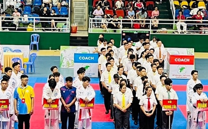 Giải karate năng khiếu trẻ TPHCM 2024. Ảnh: Liên đoàn karate TPHCM