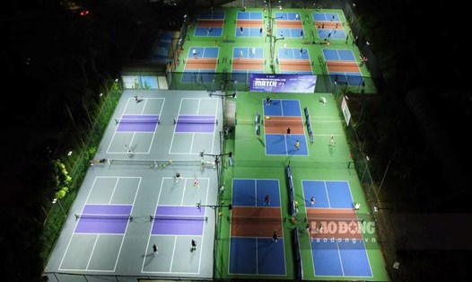 Các sân Pickleball tại Thái Nguyên. Ảnh: Lam Thanh