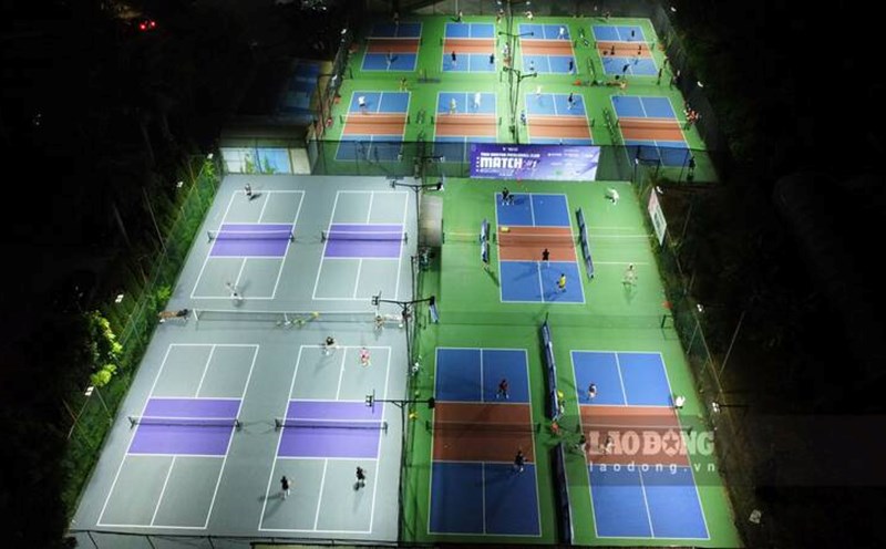 Các sân Pickleball tại Thái Nguyên. Ảnh: Lam Thanh