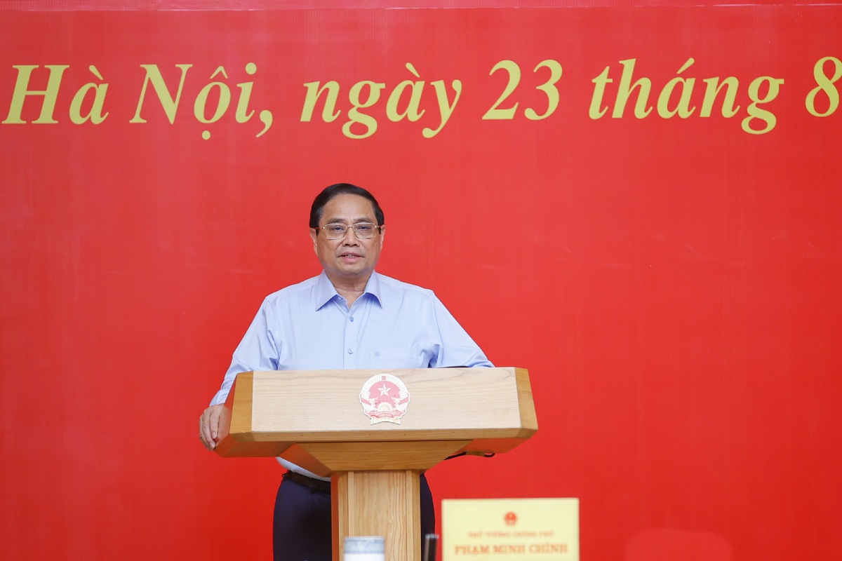 Thủ tướng Chính phủ Phạm Minh Chính, Trưởng Tiểu Ban Kinh tế - xã hội Đại hội toàn quốc lần thứ XIV của Đảng. Ảnh: Nhật Bắc