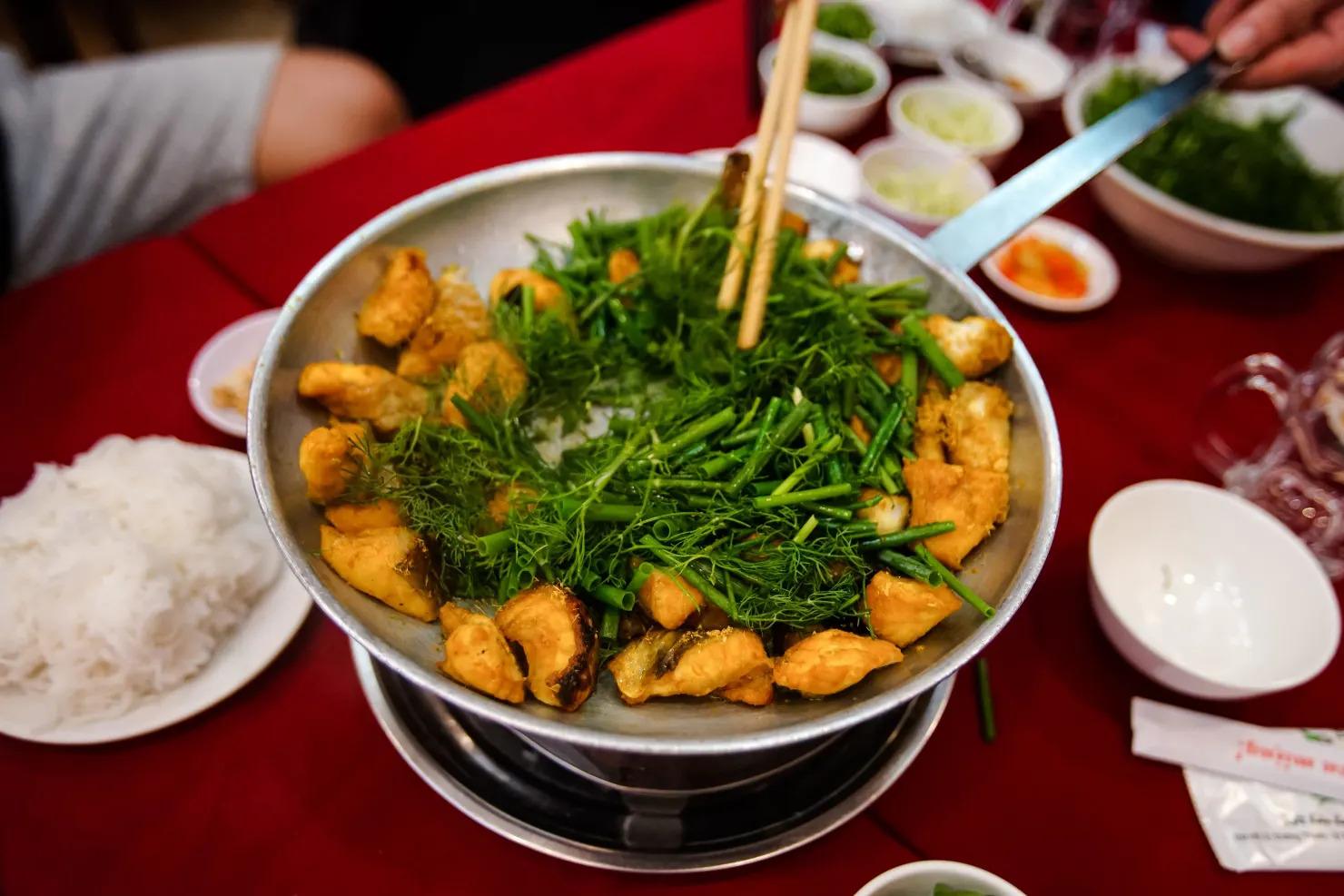 Grilled fish - an irresistible delicacy of Hanoi cuisine. Photo: Alamy/Sydney Morning Herald