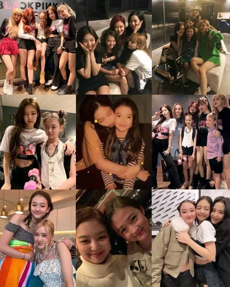 Ella has been close to Blackpink, especially Jennie, since she was young. Photo: Naver