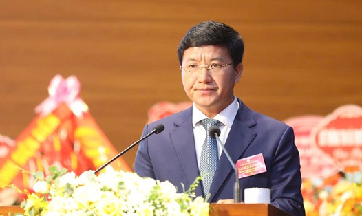 Ông Mùa A Vảng - Ủy viên dự khuyết Trung ương, Chủ tịch Ủy ban MTTQ Việt Nam tỉnh Điện Biên phát biểu tại Đại hội. Ảnh: Thanh Bình