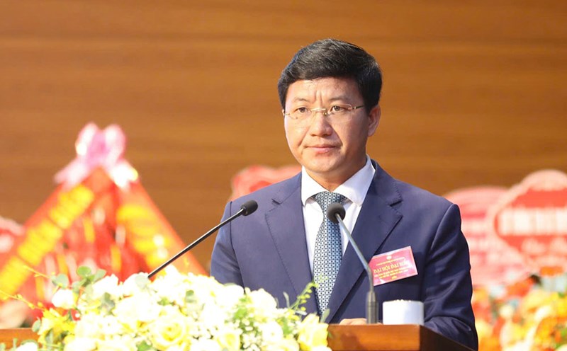 Ông Mùa A Vảng - Ủy viên dự khuyết Trung ương, Chủ tịch Ủy ban MTTQ Việt Nam tỉnh Điện Biên phát biểu tại Đại hội. Ảnh: Thanh Bình
