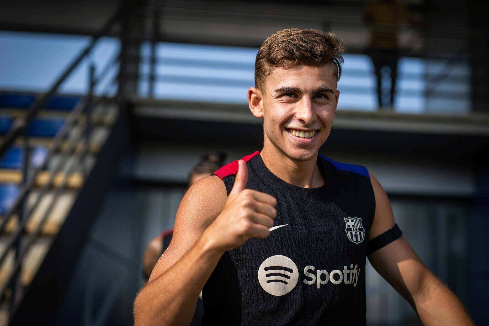 Fermin Lopez returns to Barcelona after a successful summer. Photo: FCB