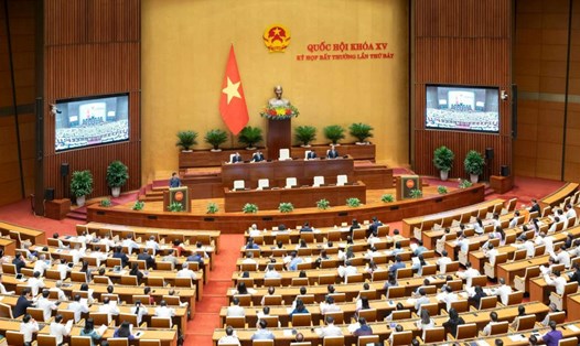 Kỳ họp bất thường lần thứ 7, Quốc hội khóa XV. Ảnh: Quốc hội