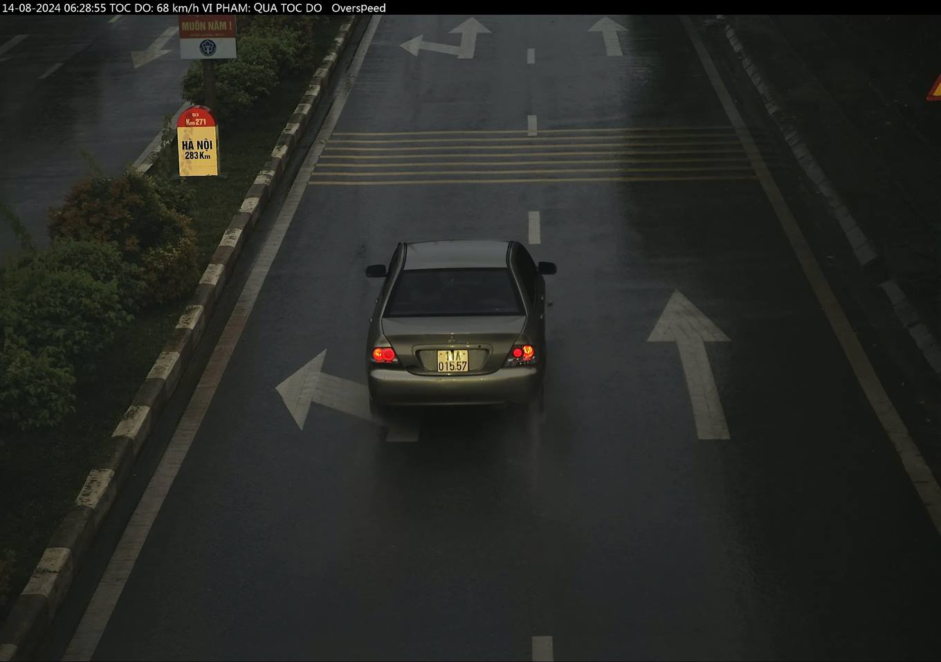 Hình ảnh xe bị phạt nguội ở Cao Bằng. Ảnh: Công an Cao Bằng