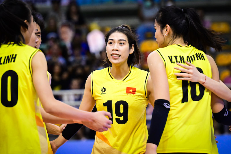 Tuyển bóng chuyền nữ Việt Nam gặp Kuanysh (Kazakhstan) ở trận mở màn VTV Cup 2024. Ảnh: SEA V.League