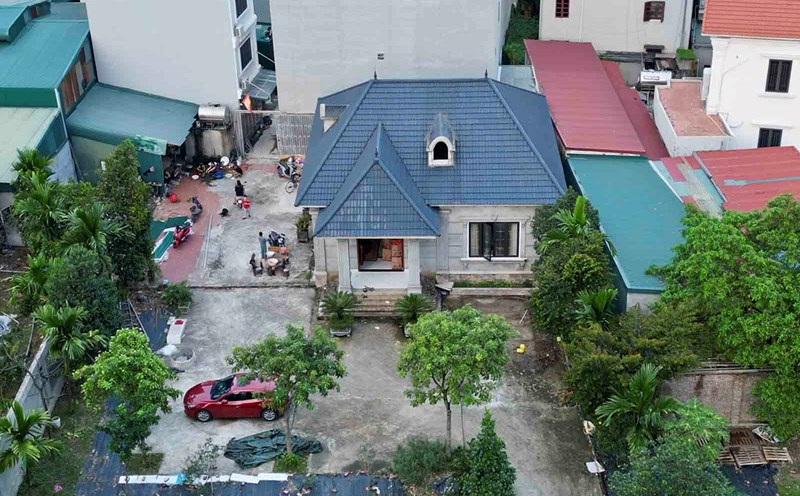 Công trình nhà ở được ông Nguyễn Hưng Dần xây trên khu đất công Trái Ấu. Ảnh: Hữu Chánh