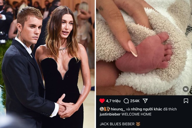 Justin Bieber và Hailey Bieber đón con trai đầu lòng
