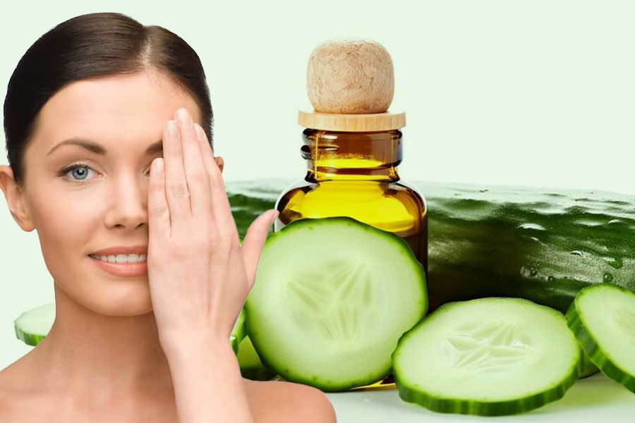 Lợi ích của tinh dầu hạt dưa chuột cho da và tóc. Đồ hoạ: Thiện Nhân